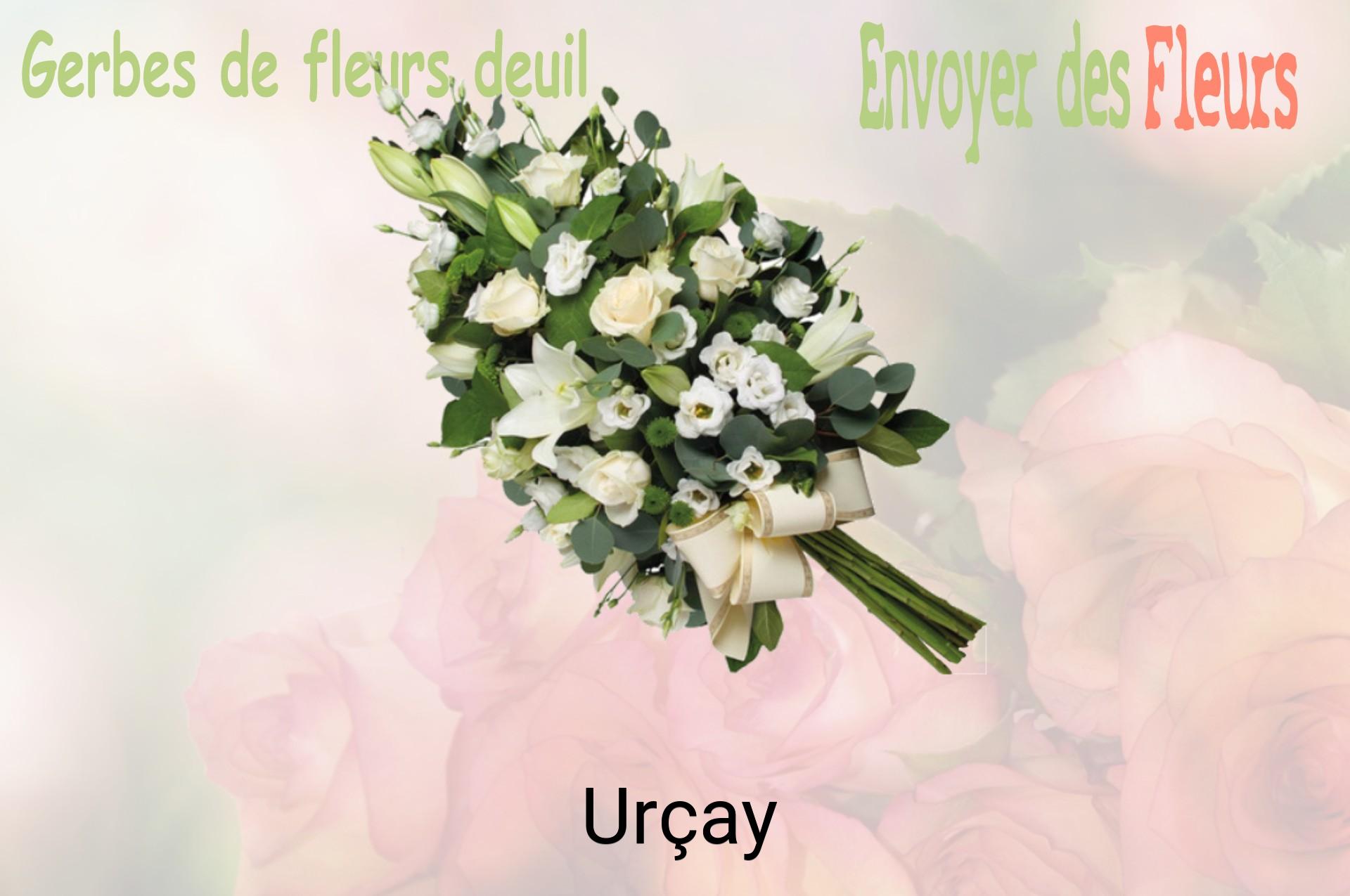 Gerbe de fleurs de deuil livrée à Urçay